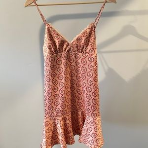Urban Outfitters Satin Floral Dress